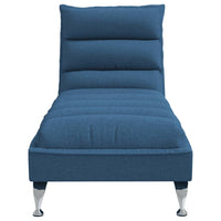 Chaise Longue Massaggi con Cuscini Blu in Tessuto 379481