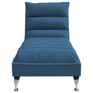 Chaise Longue Massaggi con Cuscini Blu in Tessuto 379481