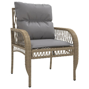 Set Divano da Giardino 4 pz con Cuscini Beige in Polyrattan 368731