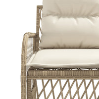 Set Divani da Giardino 2 pz con Cuscini Beige in Polyrattan 368735