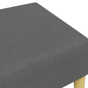 Poggiapiedi Grigio Scuro 77x55x31 cm in Tessuto 379554