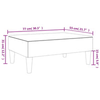 Poggiapiedi Grigio Scuro 77x55x31 cm in Tessuto 379554