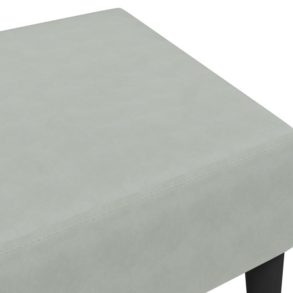 Poggiapiedi Grigio Chiaro 77x55x31 cm in Velluto 379557