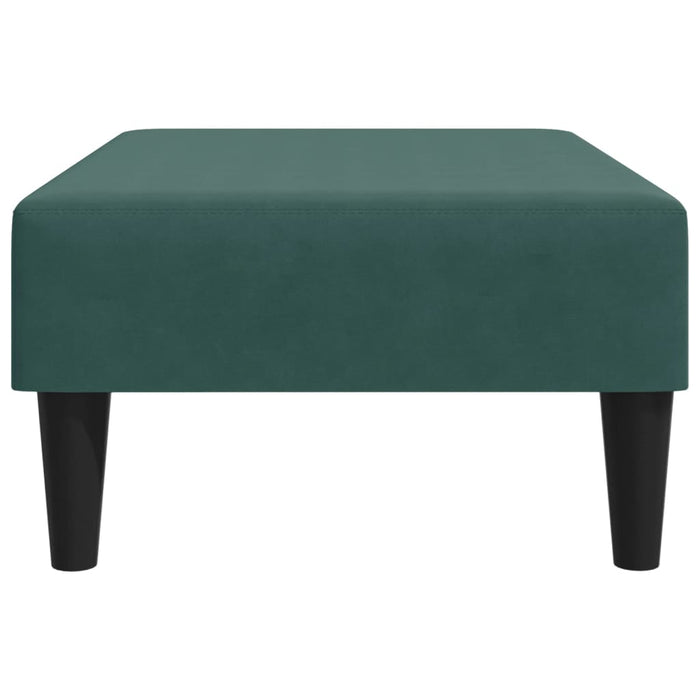 Poggiapiedi Verde Scuro 77x55x31 cm in Velluto 379559