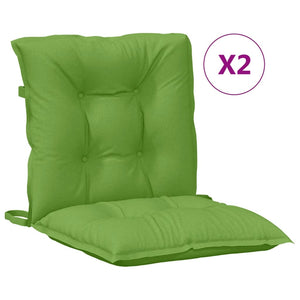 Cuscini Sedia Schiena Bassa 2 pz Verde Mélange 100x50x7 Tessuto 4002394