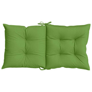 Cuscini Sedia Schiena Bassa 2 pz Verde Mélange 100x50x7 Tessuto 4002394