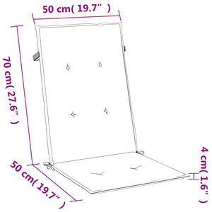 Cuscini Sedia Schiena Alta 4 Crema Mélange 120x50x4 Tessuto 4002419