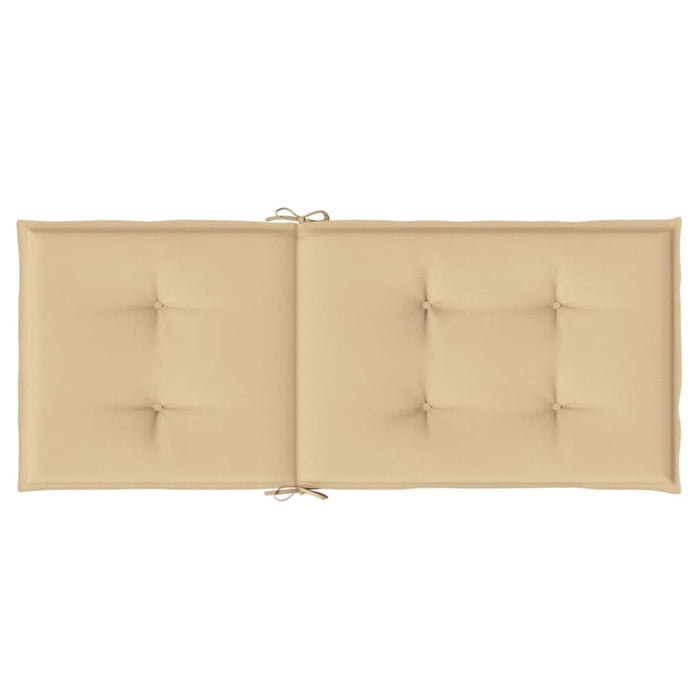 Cuscini Sedia Schiena Alta 4 Beige Mélange 120x50x4 Tessuto 4002422