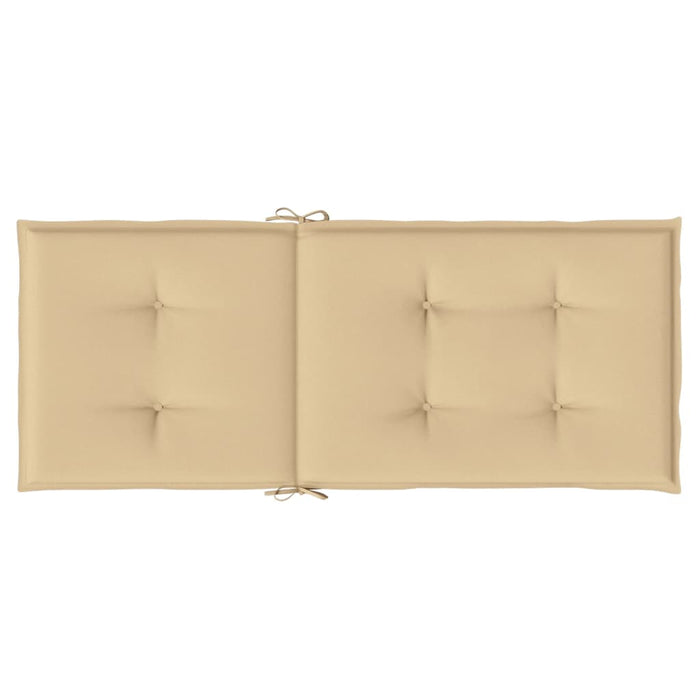 Cuscini Sedia Schiena Alta 6 Beige Mélange 120x50x4 Tessuto 4002423