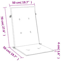 Cuscini Sedia Schiena Alta 4 Blu Mélange 120x50x4 Tessuto 4002425