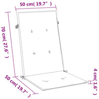 Cuscini Sedia Schiena Alta 6 Blu Mélange 120x50x4 Tessuto 4002426