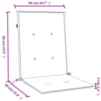 Cuscini Sedia Schiena Bassa 2 pz Antracite Mélange 100x50x4 cm 4002442