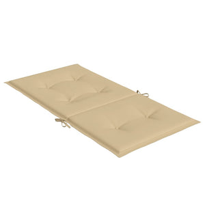 Cuscini Sedia Schiena Bassa 2 pz Beige Mélange 100x50x4 Tessuto 4002454