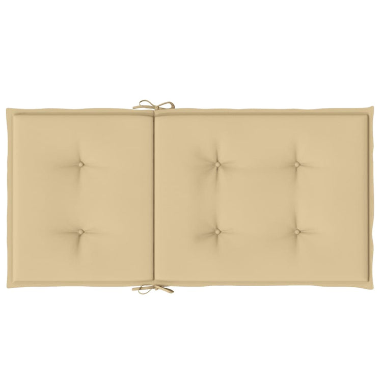 Cuscini Sedia Schiena Bassa 2 pz Beige Mélange 100x50x4 Tessuto 4002454