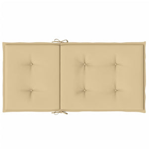 Cuscini Sedia Schiena Bassa 4 pz Beige Mélange 100x50x4 Tessuto 4002455