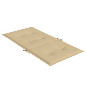 Cuscini Sedia Schiena Bassa 6 pz Beige Mélange 100x50x4 Tessuto 4002456