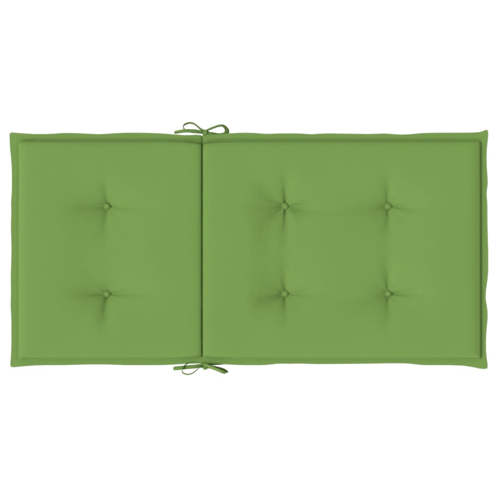 Cuscini Sedia Schiena Bassa 2 pz Verde Mélange 100x50x4 Tessuto 4002460