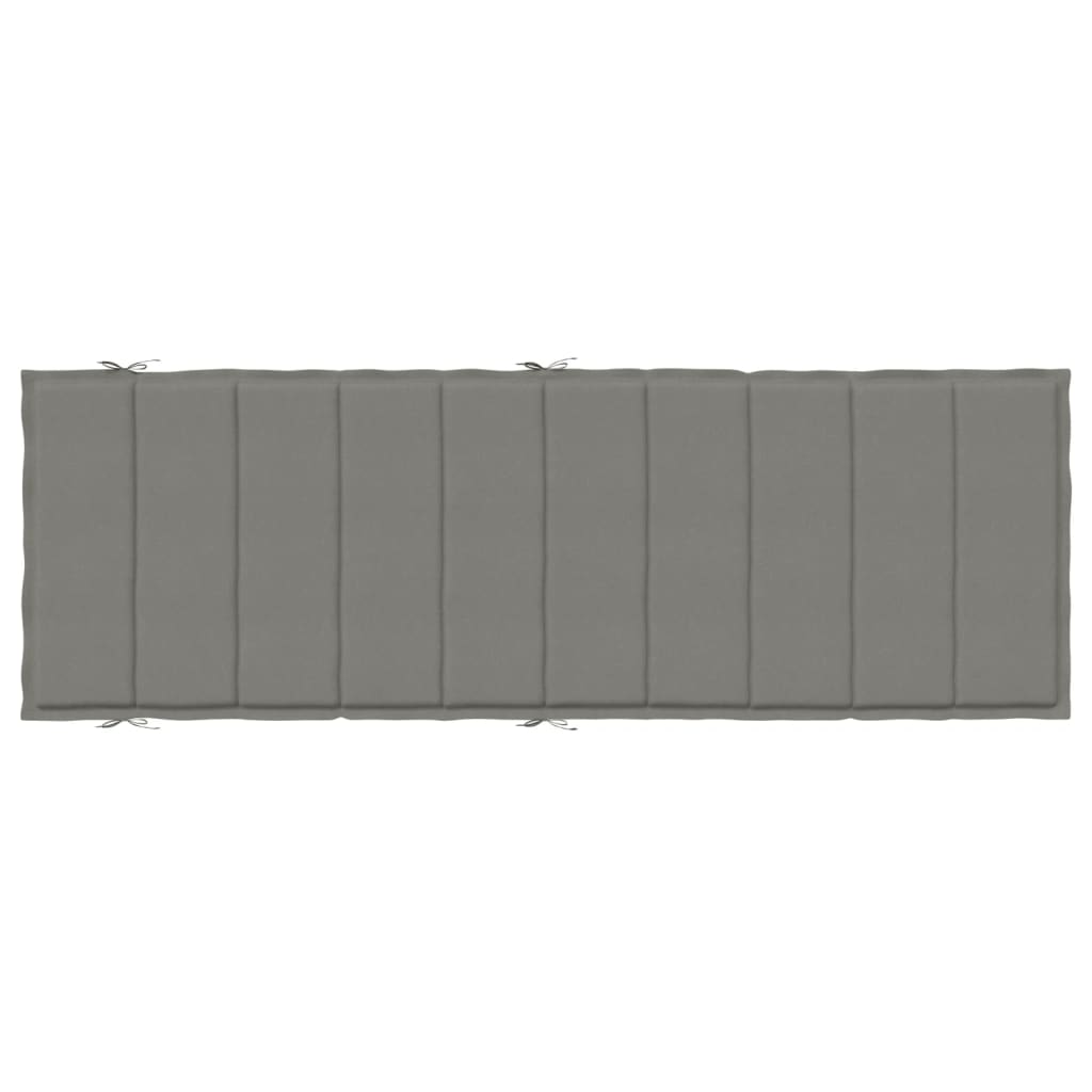 Cuscino per Lettino Prendisole Grigio Scuro Mélange 186x58x3cm 4002477