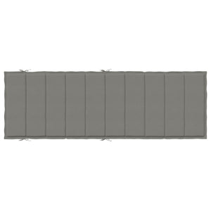 Cuscino per Lettino Prendisole Grigio Scuro Mélange 186x58x3cm 4002477