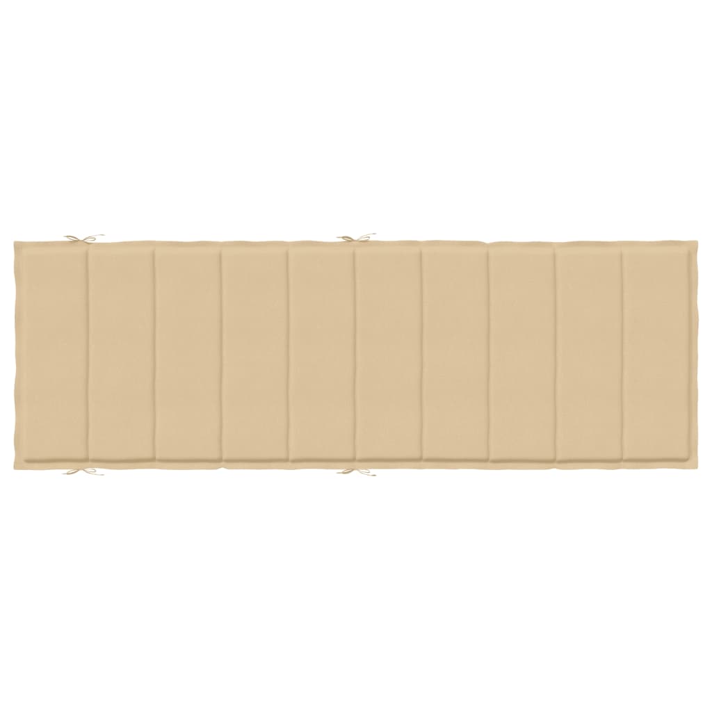 Cuscino per Lettino Prendisole Beige Mélange 186x58x3cm Tessuto 4002479