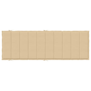 Cuscino per Lettino Prendisole Beige Mélange 186x58x3cm Tessuto 4002479