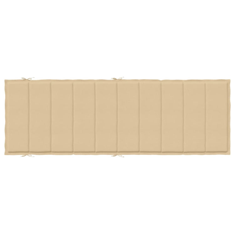 Cuscino per Lettino Prendisole Beige Mèlange 186x58x3cm Tessuto 4002479