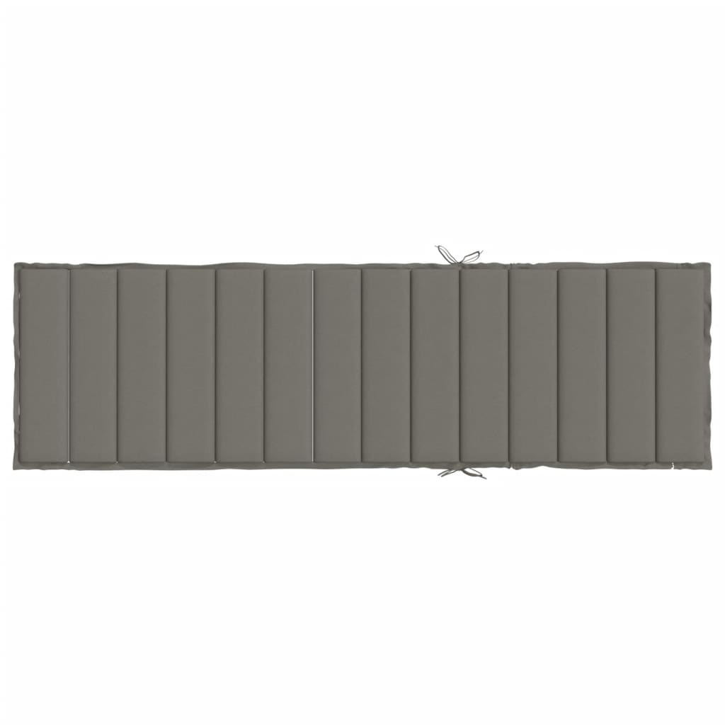 Cuscino per Lettino Prendisole Grigio Scuro Mèlange 200x50x4cm 4002499