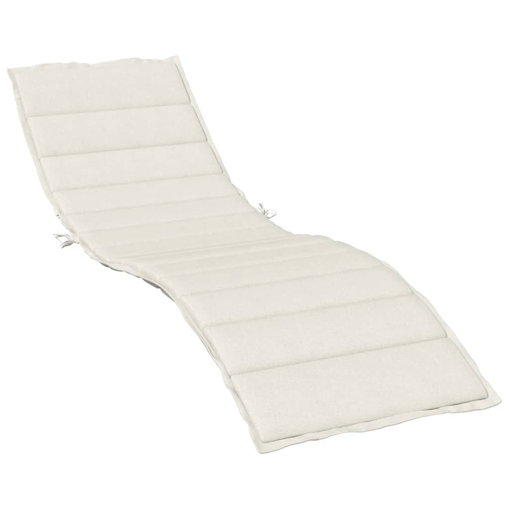 Cuscino per Lettino Prendisole Crema Mèlange 200x50x4cm Tessuto 4002500