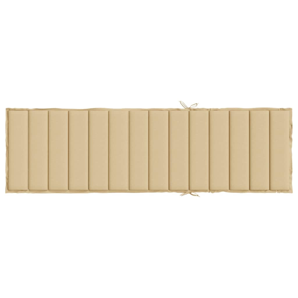 Cuscino per Lettino Prendisole Beige Mèlange 200x50x4cm Tessuto 4002501