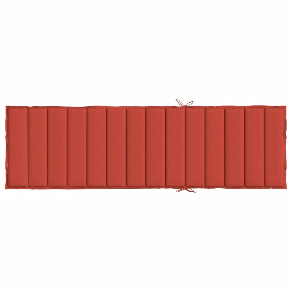 Cuscino per Lettino Prendisole Rosso Mèlange 200x50x4cm Tessuto 4002504