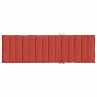 Cuscino per Lettino Prendisole Rosso Mèlange 200x50x4cm Tessuto 4002504