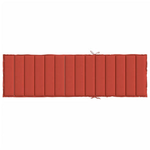 Cuscino per Lettino Prendisole Rosso Mèlange 200x50x4cm Tessuto 4002504