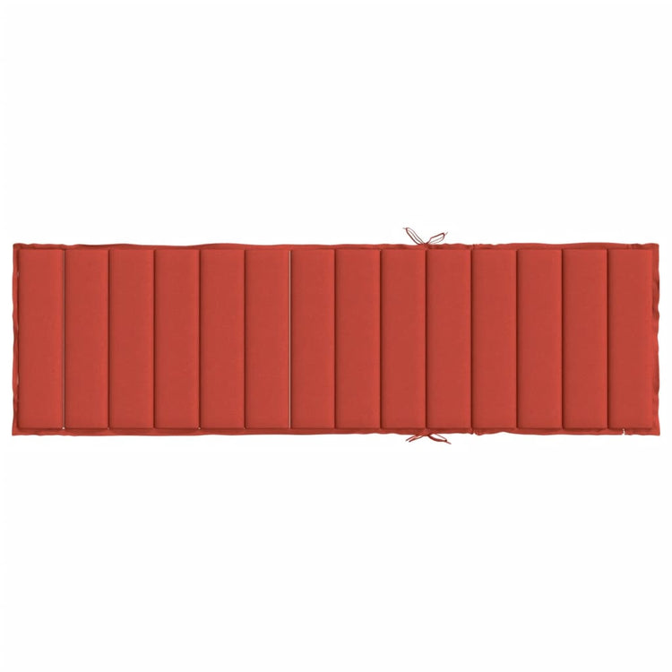 Cuscino per Lettino Prendisole Rosso Mèlange 200x50x4cm Tessuto 4002504