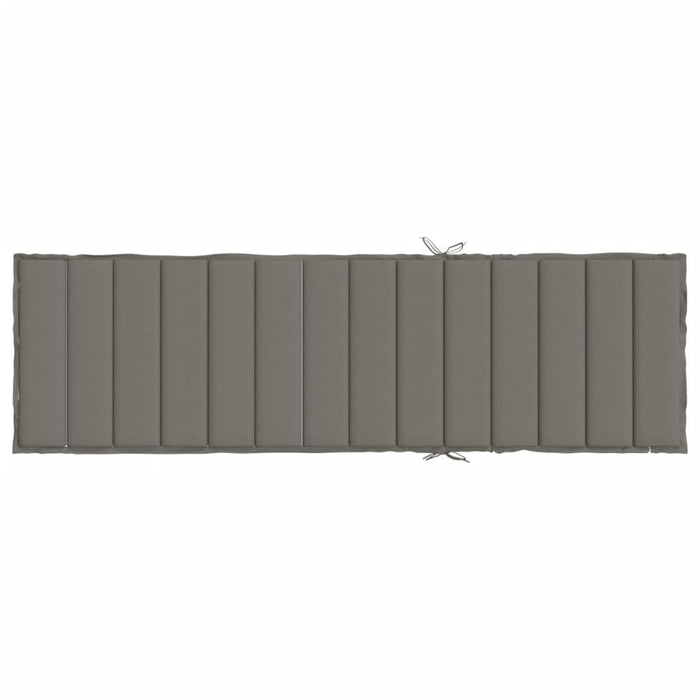 Cuscino per Lettino Prendisole Grigio Scuro Mèlange 200x60x4 cm 4002510