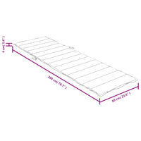 Cuscino per Lettino Prendisole Grigio Scuro Mèlange 200x60x4 cm 4002510