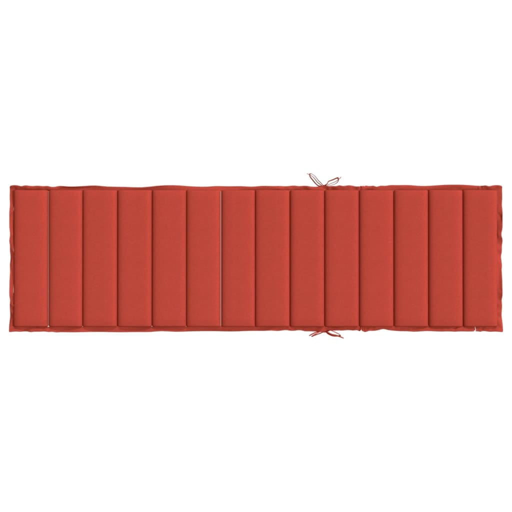 Cuscino per Lettino Prendisole Rosso Mèlange 200x60x4cm Tessuto 4002515