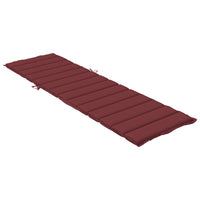 Cuscino per Lettino Prendisole Rosso Vino Mèlange 200x60x4 cm 4002518