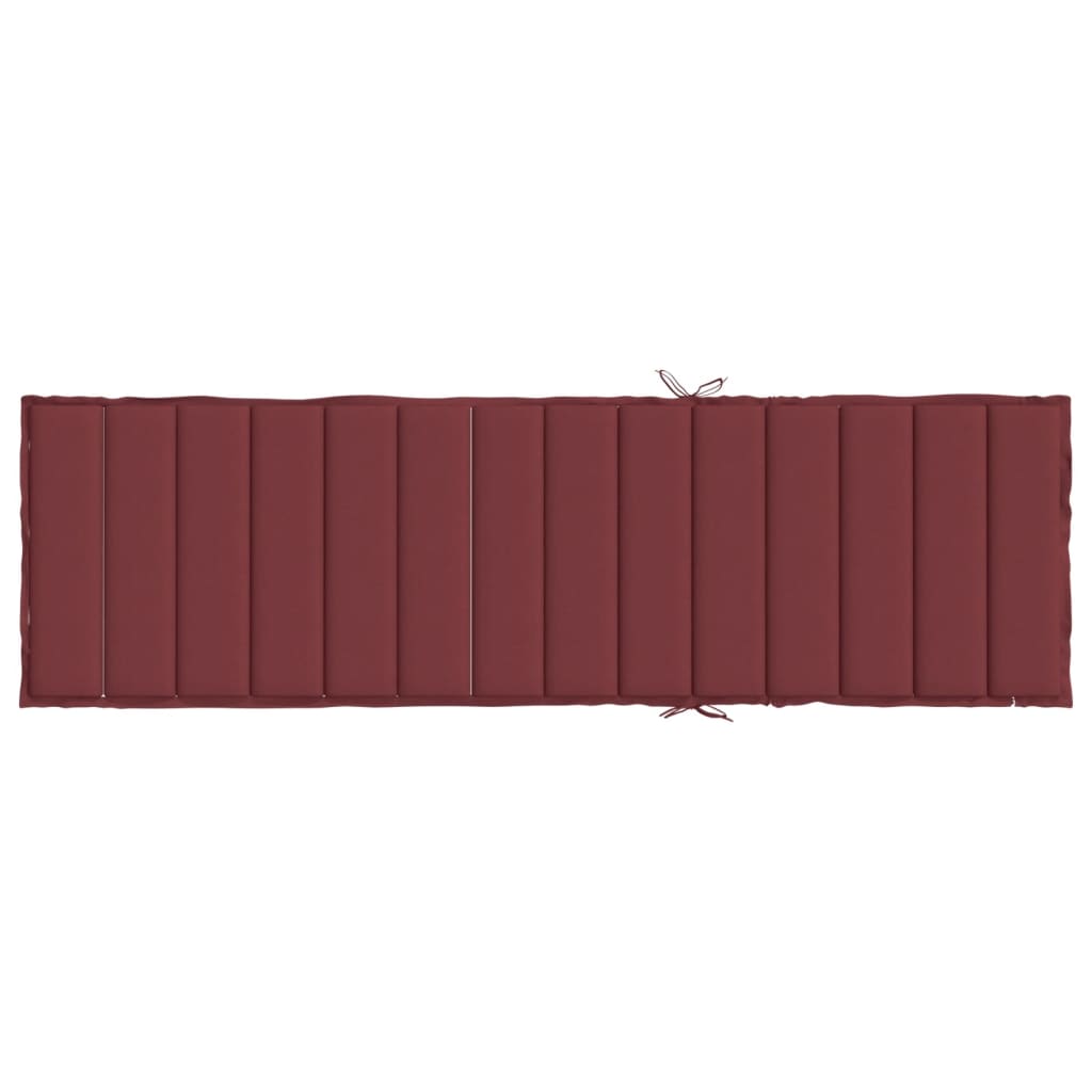 Cuscino per Lettino Prendisole Rosso Vino Mèlange 200x60x4 cm 4002518