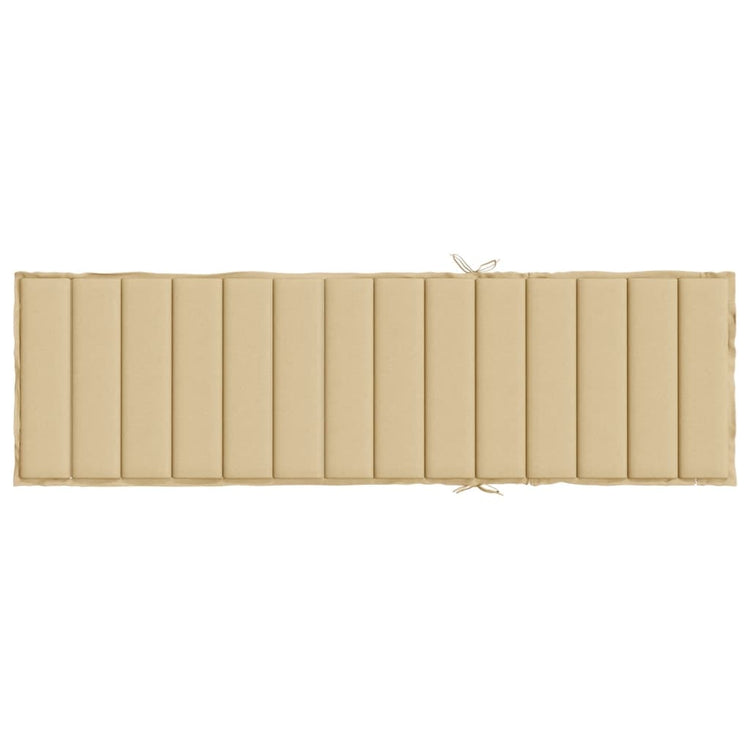 Cuscino per Lettino Prendisole Beige Mèlange 200x70x4cm Tessuto 4002523