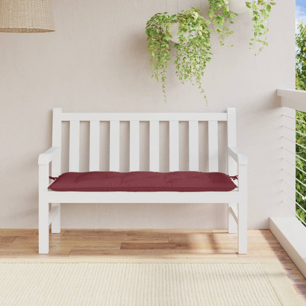 Cuscino Panca Giardino Rosso Vino Mèlange 120x50x7cm Tessuto 4002551