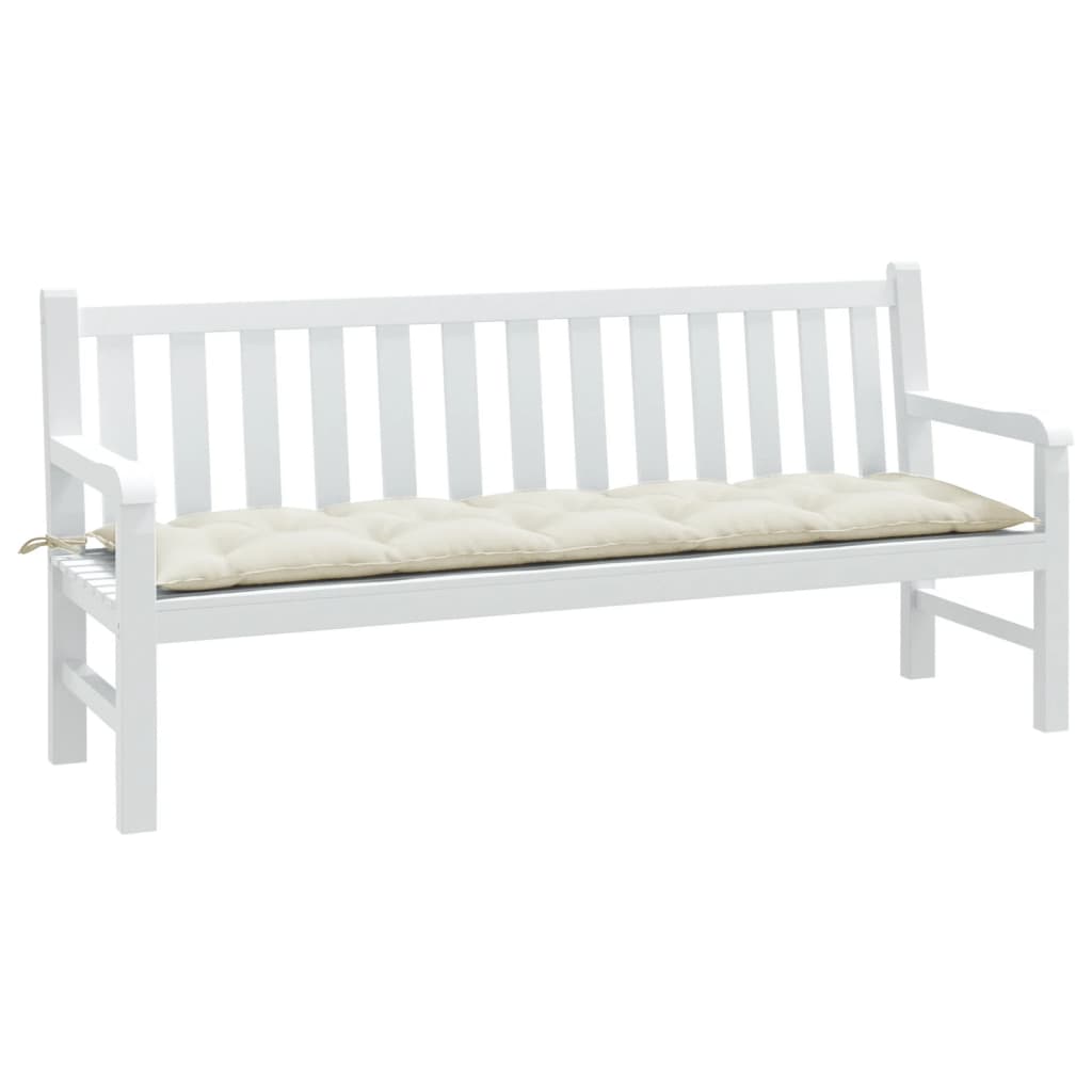 Cuscino Panca da Giardino Crema Mèlange 180x50x7 cm in Tessuto 4002566