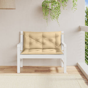 Cuscini Panca Giardino 2pz Beige Mélange 100x50x7cm Tessuto 4002589