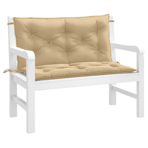 Cuscini Panca Giardino 2pz Beige Mélange 100x50x7cm Tessuto 4002589