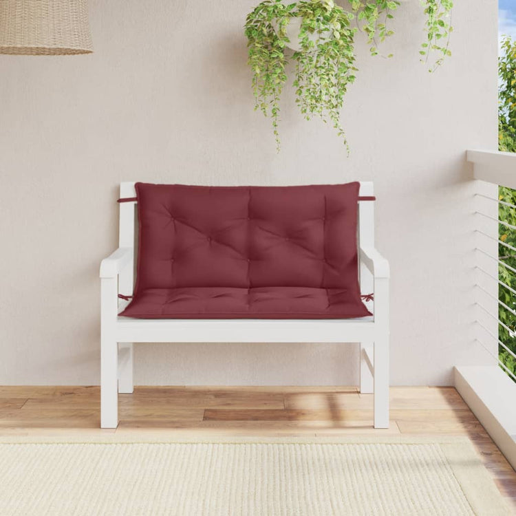 Cuscini Panca Giardino 2pz Rosso Vino Mélange 100x50x7cm 4002595