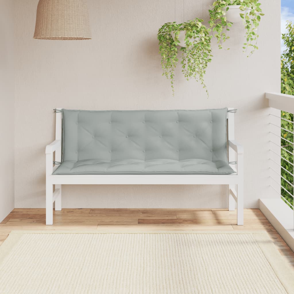 Cuscini Panca Giardino 2pz Grigio Chiaro Mélange 150x50x7 cm 4002608