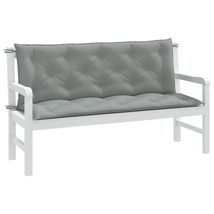 Cuscini Panca Giardino 2pz Grigio Chiaro Mélange 150x50x7 cm 4002608