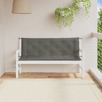 Cuscini Panca Giardino 2pz Grigio Scuro Mélange 150x50x7 cm 4002609