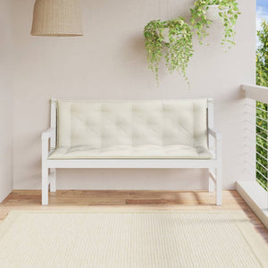 Cuscini Panca Giardino 2pz Crema Mélange 150x50x7 cm Tessuto 4002610