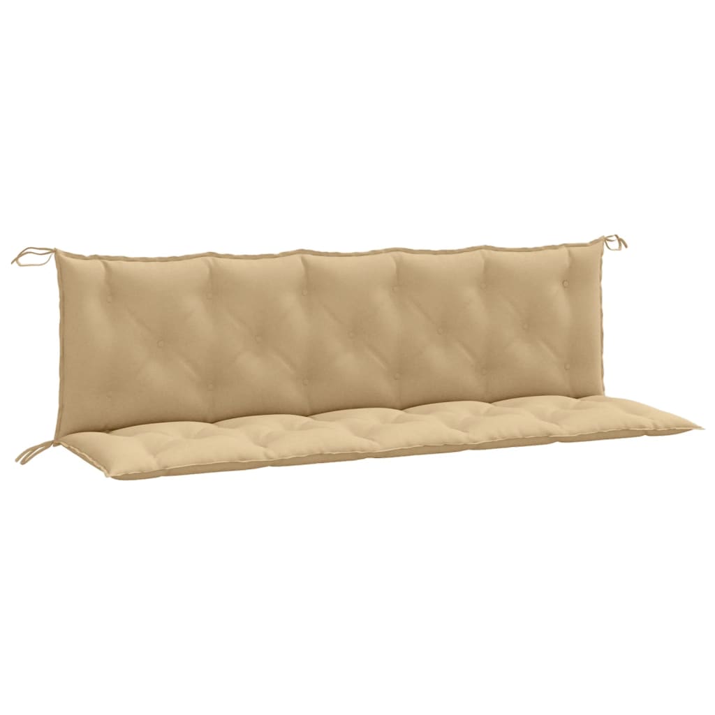 Cuscini Panca Giardino 2pz Beige Mélange 180x50x7 cm Tessuto 4002622