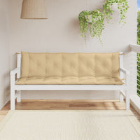 Cuscini Panca Giardino 2pz Beige Mélange 180x50x7 cm Tessuto 4002622